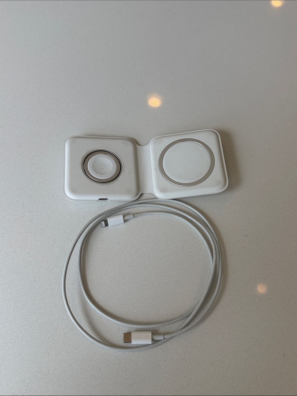 Apple White MagSafe Duo Charger with Lightning Cable